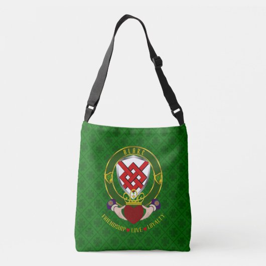 Blake Irish Shield & Claddagh Crossbody Tas (Achterkant)