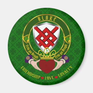 Blake Irish Shield & Claddagh Magneet