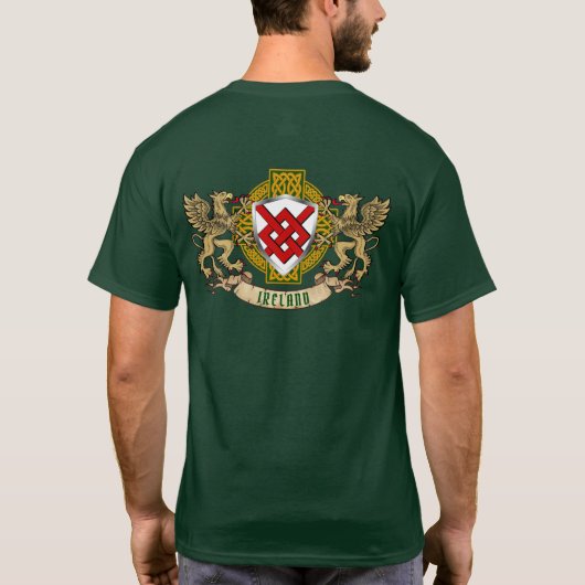 Blake Irish Shield & Griffins op maat T-shirt (Achterkant)