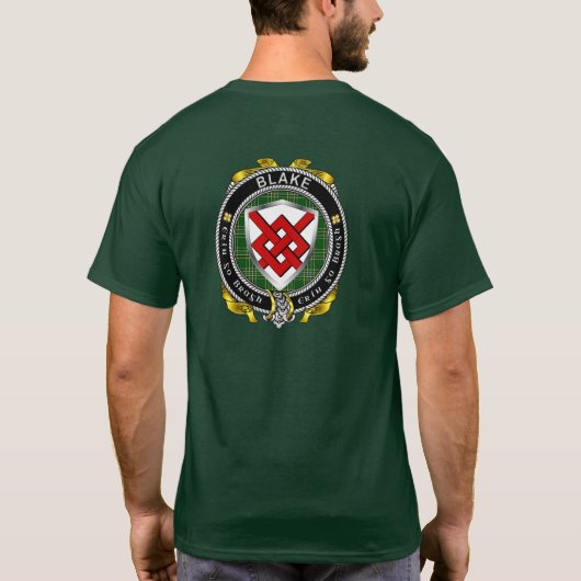 Blake Irish Shield T-shirt voor volwassenen (Achterkant)