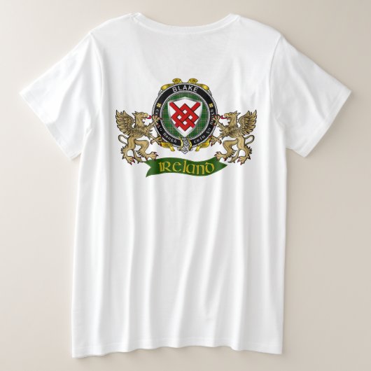 Blake Irish Shield Women's Plus T-Shirt (Design achterkant)