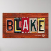 BLAKE Licentie Bord Lettering naam Poster (Voorkant)
