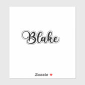 Blake Naam - Handgeschreven kalligrafie Sticker (Vel)