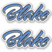 Blake Name blue Aufkleber Sticker Stickerset (Voorkant)