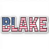 Blake Name Vorname USA Sticker Stickerset (Voorkant)