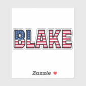 Blake Name Vorname USA Sticker Stickerset (Vel)