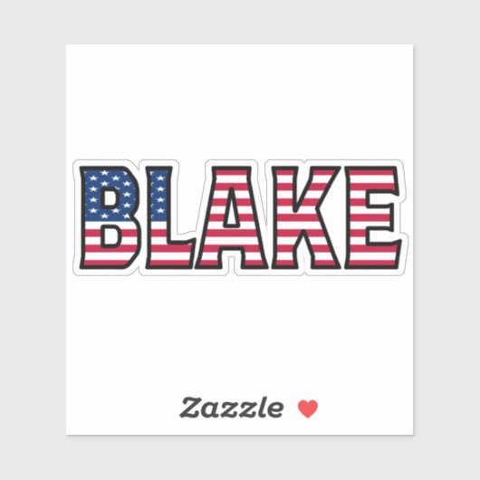 Blake Name Vorname USA Sticker Stickerset (Vel)