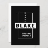 Blake Personal Name Birthday Gift Bedankkaart (Voorkant / Achterkant)