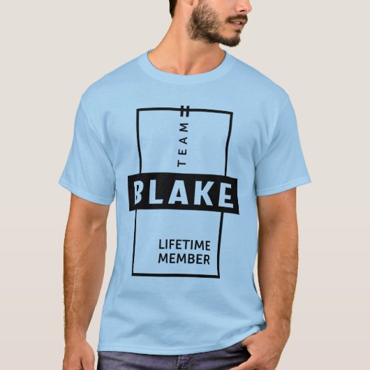 Blake Personal Name Birthday Gift T-shirt (Voorkant)