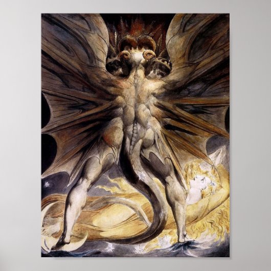 BLAKE The Great Red Dragon and the Woman Clothed i Poster (Voorkant)