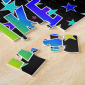 "BLAKE" Voornaam, geun "HAPPY BIRTHDAY" Legpuzzel (Zijkant)