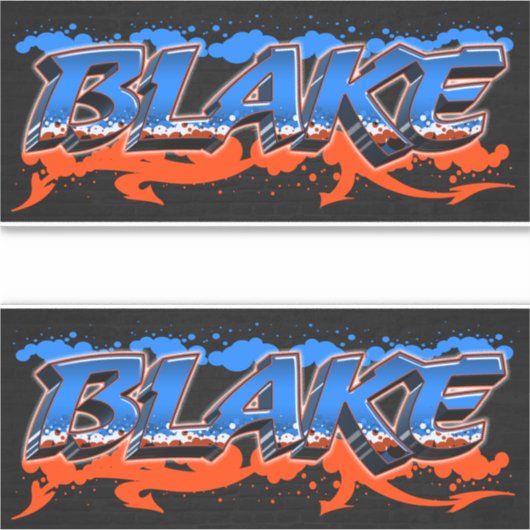 Blake Vorname Name Graffiti Aufkleber Sticker (Voorkant)