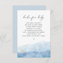 BLAKELY Dusty Blue Waterverf Books for Baby Kaart