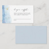 BLAKELY Dusty Blue Waterverf Diaper Raffle Ticket (Voorkant / Achterkant)