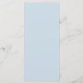 BLAKELY Stofblauw Waterverf Strand Bruiloftsmenu Menu (Achterkant)