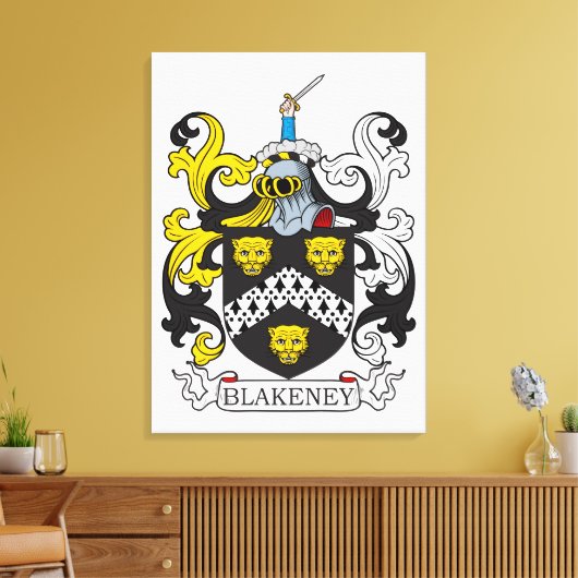 Blakeney Coat of Arms Canvas Afdruk (Insitu (Woonkamer))