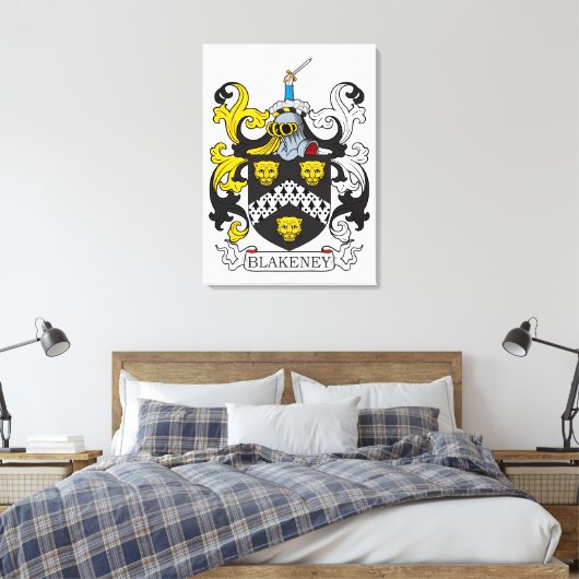 Blakeney Coat of Arms Canvas Afdruk (Insitu (Slaapkamer))
