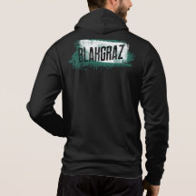 Blakgraz Green & White Painted Brush Hoodie