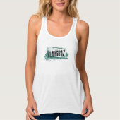 Blakgraz Green & White Painted Tanktop (Voorkant)