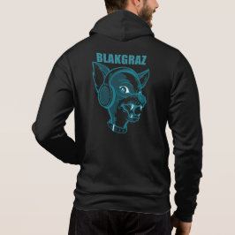Blakgraz Lucy the Dog met headphones Hoodie