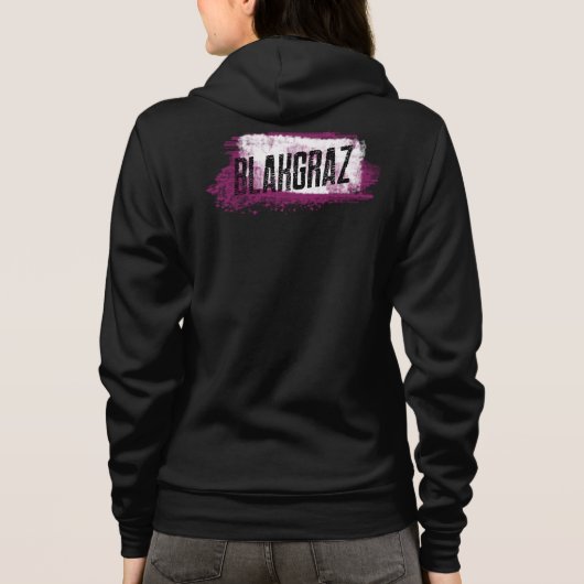 Blakgraz Paars & White Painted Brush T-Shirt (Achterkant)