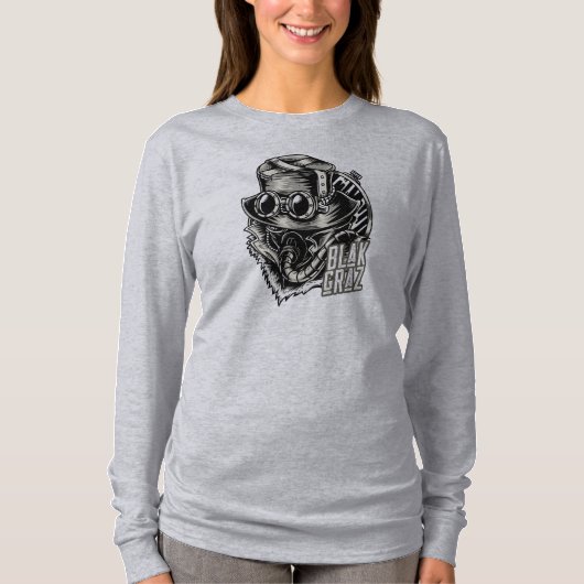 Blakgraz Steampunk Pet en Goggles T-shirt (Voorkant)