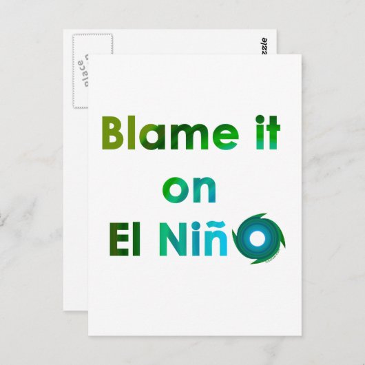 Blame El Nino Briefkaart (Voorkant / Achterkant)