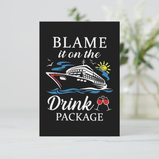 BLAME het op het Pakket van de Drink Kaart (Staand voorkant)