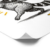 Blame It On The Alcohol Drunk Raccoon Meme Trashed Poster (Hoek)