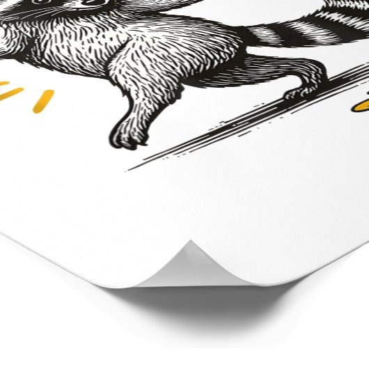 Blame It On The Alcohol Drunk Raccoon Meme Trashed Poster (Hoek)