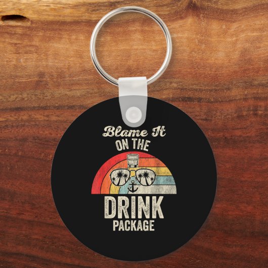 Blame It On The Drink Package Cruise Fun  Sleutelhanger (Voorkant)