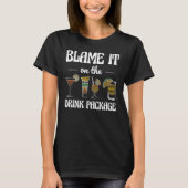 Blame It On the Drink Package Humor Funny Cruise T-shirt (Voorkant)