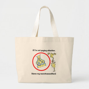 Blame Neurotransmitters Bag Grote Tote Bag