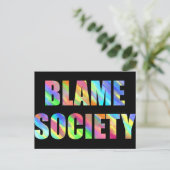 Blame Society Briefkaart (Staand voorkant)
