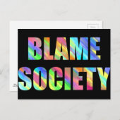 Blame Society Briefkaart (Voorkant / Achterkant)