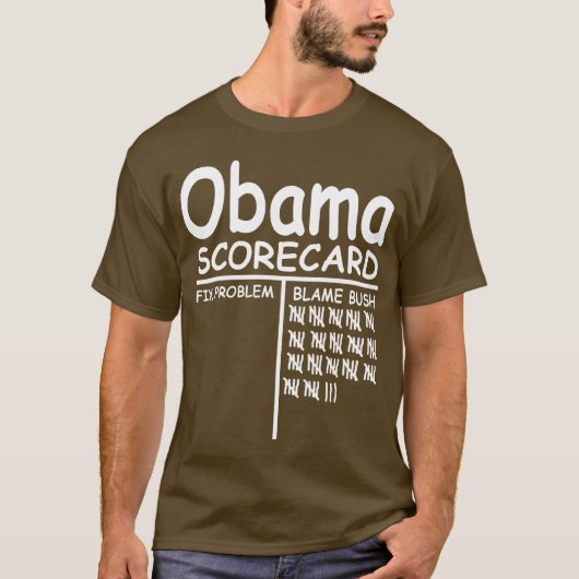 Blame Struik - Obama Scorecard T-shirt (Voorkant)