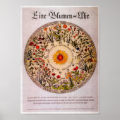Blamenuhr Flower Clock  Art Poster (Voorkant)
