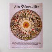 Blamenuhr Flower Clock Art Poster (Voorkant)