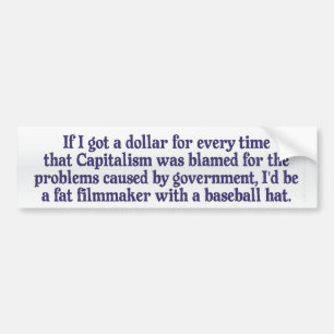 Blaming van de Bumpersticker van het kapitalisme