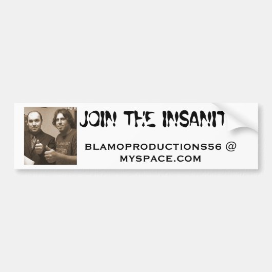 BLAMO PRODUCTION BUMPERSTICKER (Voorkant)