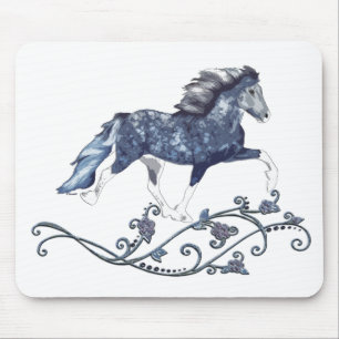 Blámóða Delft Blue IJslands paard Muismat