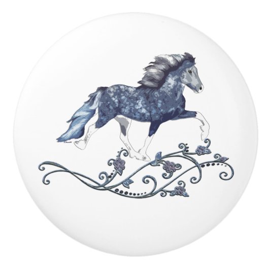 Blámóða Keramische Knop (Voorkant)