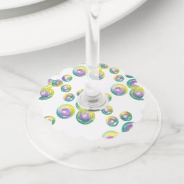 Blanbelen Iridescent Rainbow Bubble Wand Wijnglaslabel