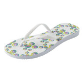 Blanbelen met regenboogzeep teenslippers (Schuin)