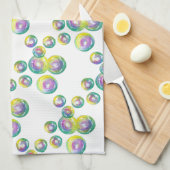 Blanbelen met regenboogzeep theedoek (Quarter Fold)