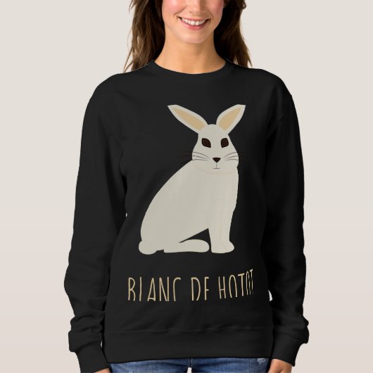 Blanc De Hotot Rabbit Stone Rabbits Bun Bunny Trui (Voorkant)