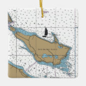 Blanc - MI - grafiek Keramisch Ornament (Voorkant)