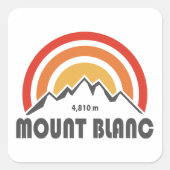 Blanc monteren vierkante sticker (Voorkant)