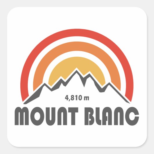 Blanc monteren vierkante sticker (Voorkant)
