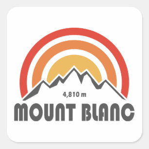 Blanc monteren vierkante sticker